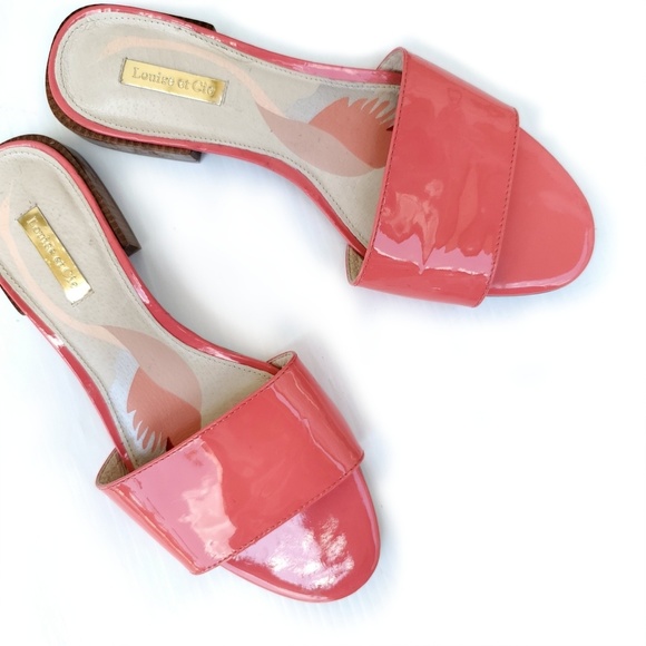 Louise et Cie Shoes - Louise et Cie Coral Patent Leather Slides